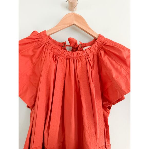 Ulla Johnson | Mae Mini Dress in Coral | Sz 2 - Picture 5 of 12